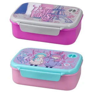 Foody, lunch box, plastic, girl, 800ml, mix