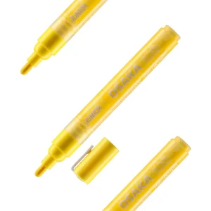 Osaka, acrylic marker, yellow