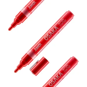 Osaka, acrylic marker, red