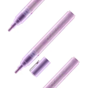 Osaka, acrylic marker, lilac