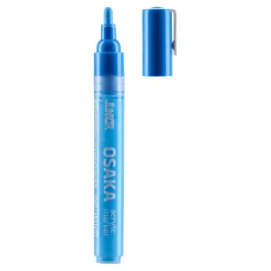 Alternative view of Osaka, acrylic marker, blue