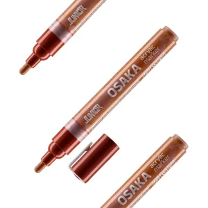 Osaka, acrylic marker, brown
