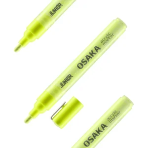 Osaka, acrylic marker, neon yellow