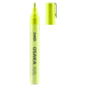 Alternative view of Osaka, acrylic marker, neon yellow