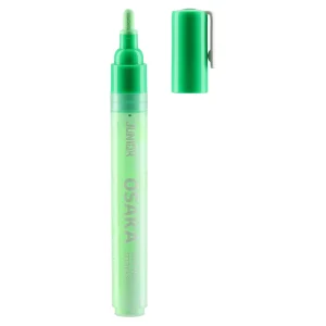 Alternative view of Osaka, acrylic marker, neon green