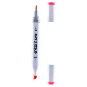 Alternative view of Twin 508, alcohol marker, dual, fluorescent coral red, 121