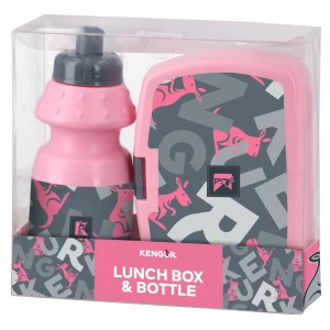 Lunch box, lunch box and bottle, girl, set, Kengur