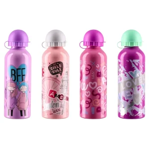 Alu Flowy Class, water bottle, aluminium, girl, 500ml, mix