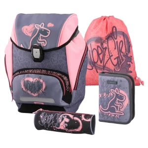 Logic set, anatomic backpack, Kengur, 4 in 1, devojčica