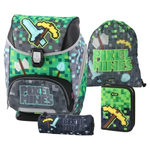 Logic set, anatomic backpack, 4 in 1, Pixel Mines