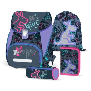 Logic set, anatomic backpack, 4 in 1, Kengur girl