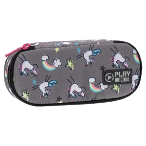 B32, pencil case, Rainbow unicorn