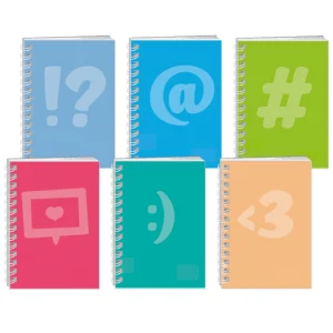 Basic Spiral 50, spiral notebook, A4, squares, 50 sheets, Hashtag