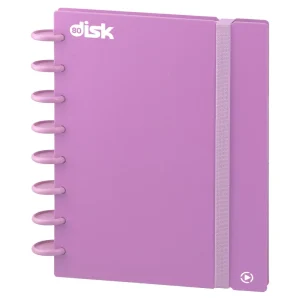 Disk 80, spiral notebook, A4, line, 80 sheets, light pink