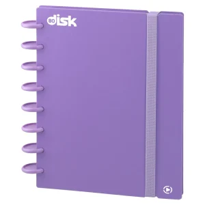 Disk 80, spiral notebook, A4, squares, 80 sheets, lilac