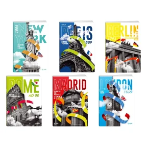 Premium 50, notebook with UV varnish, A5, line, 50 sheets, City by night