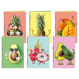 Premium 50, notebook with UV, A4, lines, 50 sheets, Fruit