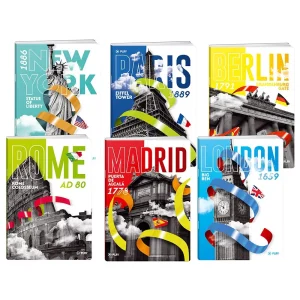 Premium 50, notebook with UV varnish, A4, square, 50 sheets, City by night