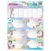 Literacy 210, stickers for notebook with a school timetable, girls