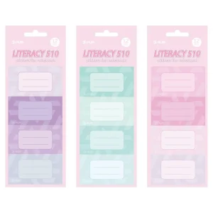 Literacy 510, stickers for notebook, pastel, 12pcs