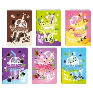 Tefto, notes, A6, squares, 80 sheets, Bubble tea