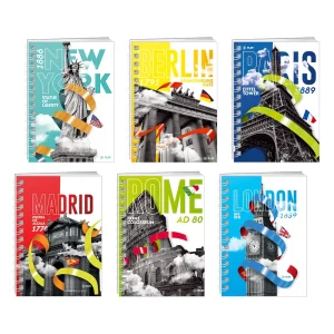 Strong spiral 80, notebook hard cover, A6, square, 80 sheets, City by night