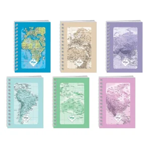 Strong spiral 80, notebook hard cover, A6, line, 80 sheets,  Maps