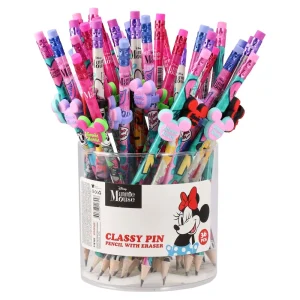 Alternative view of Classy pin, pencil with eraser, Minnie Mouse