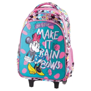 Urban Trolley, backpack with wheels, Minnie Mouse, Make it rainbows