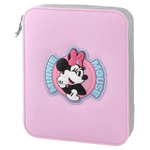 Double grande, full pencil case, Minnie Mouse, Pastel