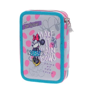 Alternative view of Double decker, full pencil case, 2 zipppers, Minnie Mouse, Oh Gosh