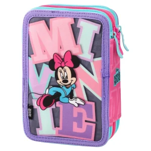Alternative view of Triple decker, full pencil case, 3 zippers, Minnie Mouse