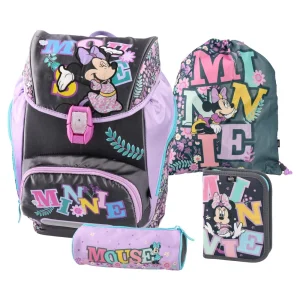 Logic set, anatomic backpack, 4 in 1, Minnie Mouse, Flowers