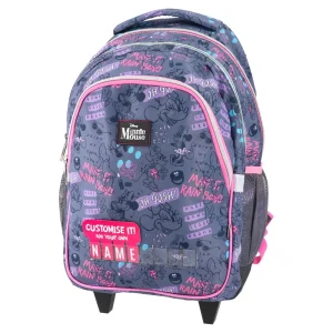 Trolley, backpack with wheels, Minnie Mouse, Doodles