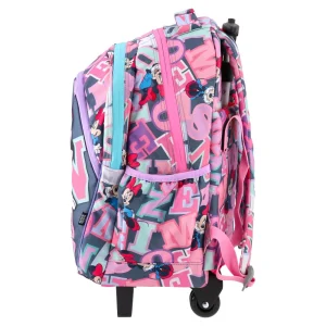 Alternative view of Trolley, backpack with wheels, Minnie Mouse, Lettermania