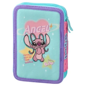 Alternative view of Triple decker, full pencil case, 3 zippers, Stitch