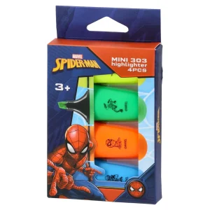 303 Mini, highligter, Spider-Man, mix, 4pcs