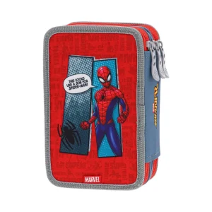 Triple decker, full pencil case, 3 zipa, Job for Spider-man