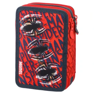 Alternative view of Triple decker, full pencil case, 3 zippers, Spider-Man, Urban