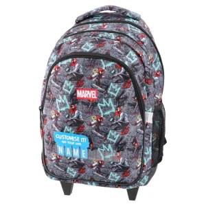 Trolley, backpack with wheels, Spider-Man, Graffity