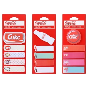 Indice, note, sticky, 20 sheets, 5pcs, Coca Cola