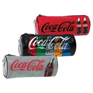 Cans, pencil case, Coca Cola