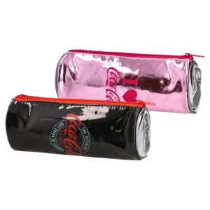 Cans, pencil case, Coca Cola