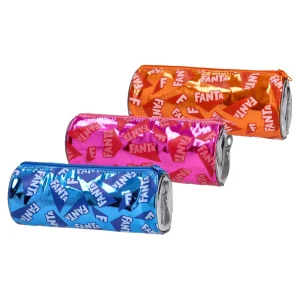 Cans, pencil case, Fanta