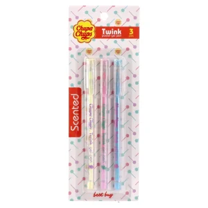 Twink, gel pen, glitter, Chupa Chups, 3pcs