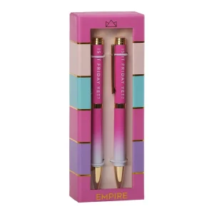 Alternative view of Paro, set of pink ballpoint pens in a box, blue, 2pcs