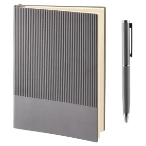 Alternative view of Regent, ballpoint pen and notebook A5, gray, 2pcs