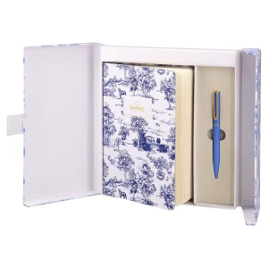 Lunora, ballpoint pen and notebook in box, blue, 2pcs