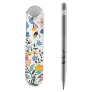 Alternative view of Burgeon, ballpoint pen and pouch, white, 2pcs