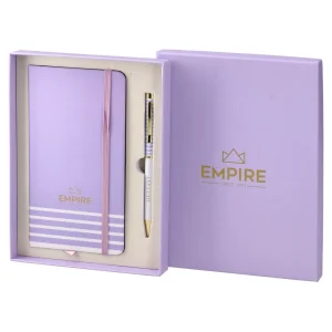 Meave, ballpoint pen and notebook, purple, 2pcs
